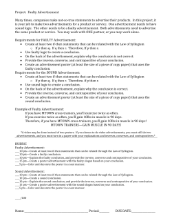 Project: Faulty Adver