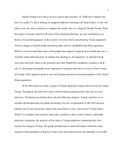 Donald Trump is not always an easy man to take seriously.