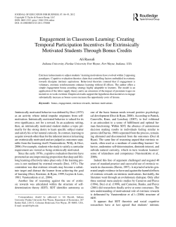 Extrinsically Motivated Students