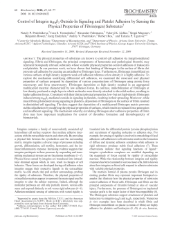 Control of Integrin RIIb&beta;3 Outside