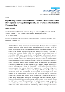 Optimizing Urban Material Flows and Waste Streams in