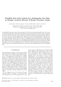 Possible lava tube system in a hummocky lava flow at Daund