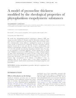 A model of pycnocline thickness modified by the rheological