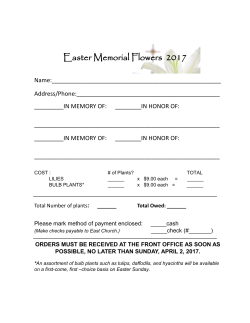 Easter Memorial Flowers 2017