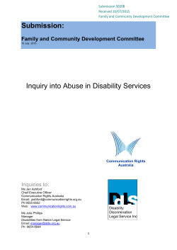 Communication Rights Australia and Disability Discrimination Legal