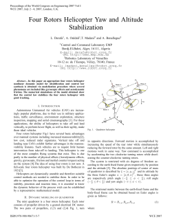 Four Rotors Helicopter Yaw and Altitude Stabilization