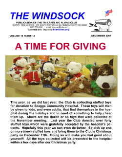 THE WINDSOCK A TIME FOR GIVING - Branson Tri