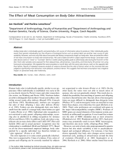 The Effect of Meat Consumption on Body Odor