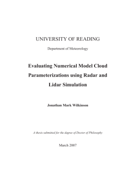 Evaluating Numerical Model Cloud Parameterizations using Radar