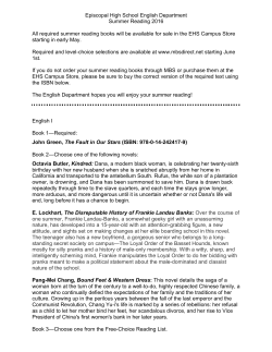 Summer Reading List