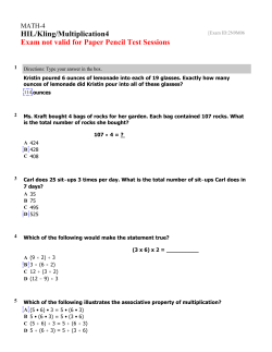 MATH-4 Exam [E-2N9M06] HIL/Kling/Multiplication4