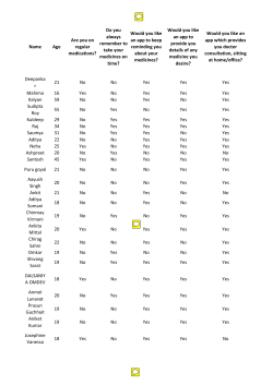 Name Age Are you on regular medications? Do you always