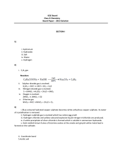 ICSE Board Class X Chemistry Board Paper &ndash; 2013 Solution