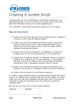 Creating A Jumble Script
