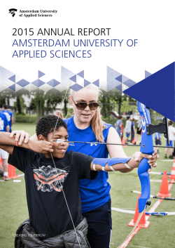2015 ANNUAL REPORT AMSTERDAM UNIVERSITY OF APPLIED