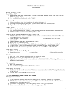 The Book Thief Study Guide Questions