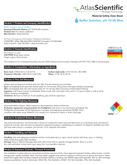 Buffer Solution, pH 10.00 Blue MSDS