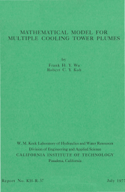 mathematical model for multiple cooling tower plumes