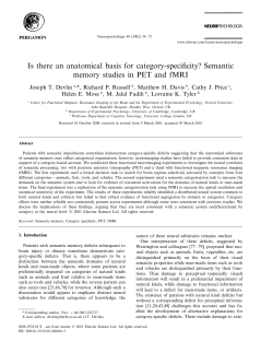 Is there an anatomical basis for category-specificity?