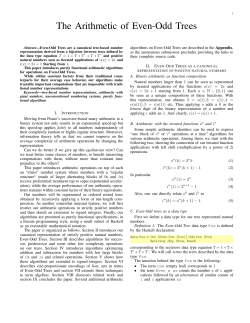 The Arithmetic of Even-Odd Trees