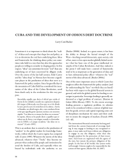cuba and the development of odious debt doctrine
