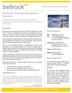 20 Minutes to the Best Management Team