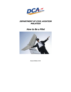 How to Be a Pilot - Department of Civil Aviation Malaysia