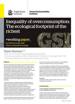 Inequality of overconsumption: The ecological footprint of the richest