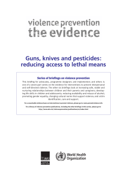 Guns, knives and pesticides: reducing access to lethal means