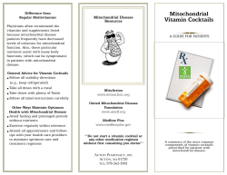 Mitochondrial Vitamin Cocktails
