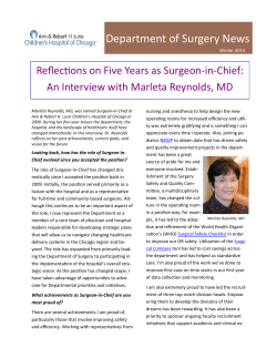 Department of Surgery News