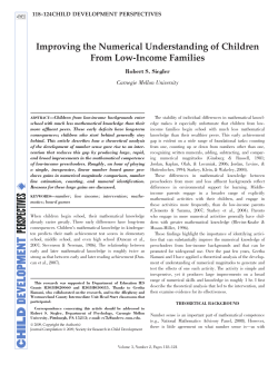 Improving the Numerical Understanding of Children