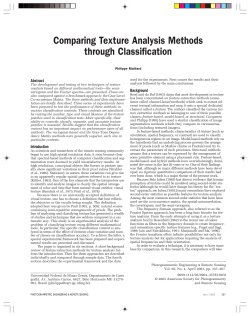 Comparing Texture Analysis Methods through Classification