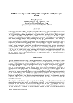 An FPGA-based High Speed Parallel Signal Processing System for