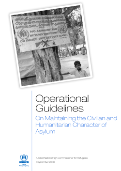 Operational Guidelines on Maintaining the Civilian and