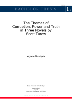 The themes of corruption, power and truth in three novels by Scott