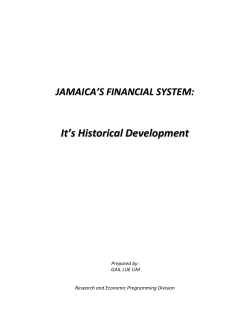 It`s Historical Development - Caribbean Centre for Money and Finance