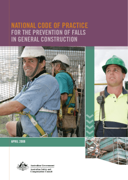 Prevention of falls in general construction - Codes of