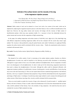 Estimate of the surface tension and the viscosity of the