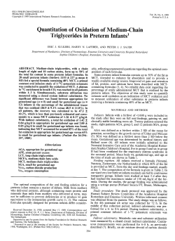 Quantitation of Oxidation of Medium-Chain Triglycerides in