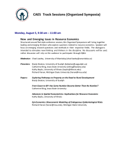 CAES Track Sessions (Organized Symposia)