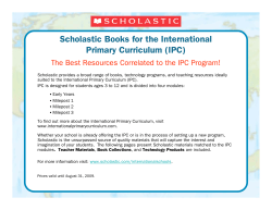 Scholastic Books for the International Primary Curriculum (IPC)