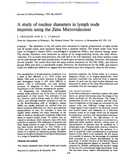 A study of nuclear diameters in lymph node imprints using the Zeiss