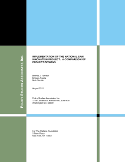 Implementation of the National SAM Innovation Project: A