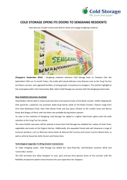 COLD STORAGE OPENS ITS DOORS TO SENGKANG RESIDENTS