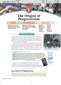 The Origins of Progressivism