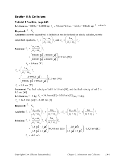 Section 5.4: Collisions