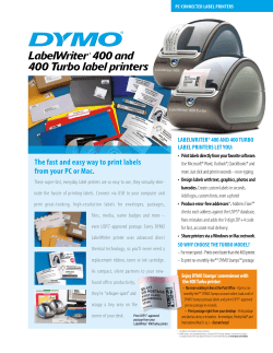 LabelWriter&reg; 400 and 400 Turbo label printers