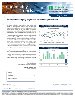 Some encouraging signs for commodity demand