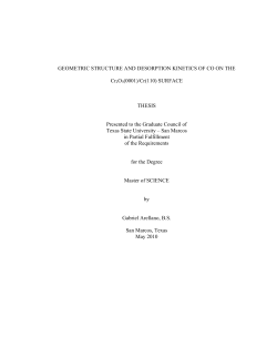 GEOMETRIC STRUCTURE AND DESORPTION